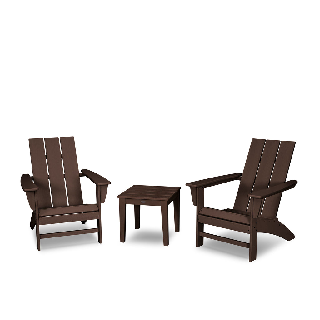 Modern Adirondack 3 Piece Set Mahogany