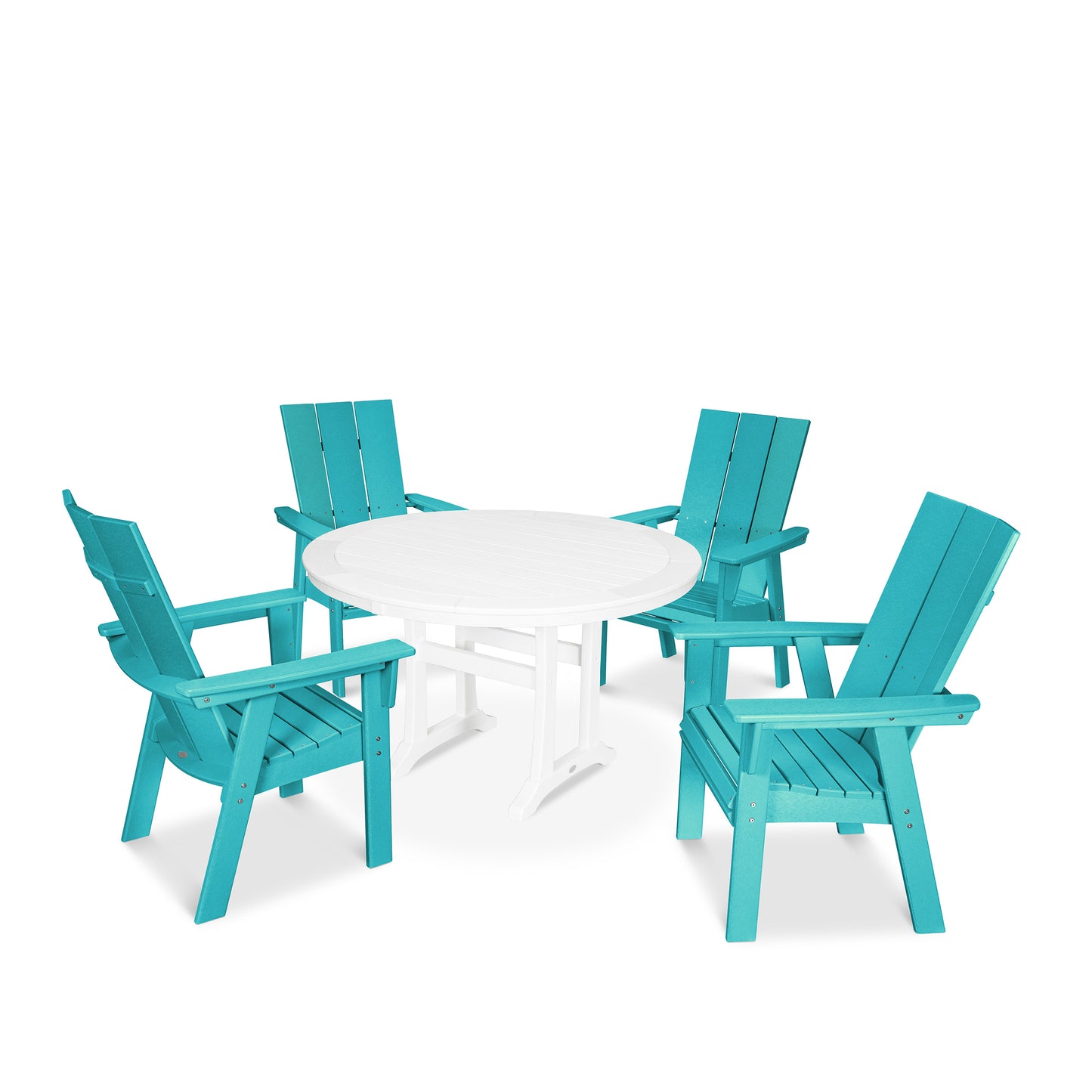 Modern Curveback Adirondack 5 Piece Dining Set Aruba, image 5