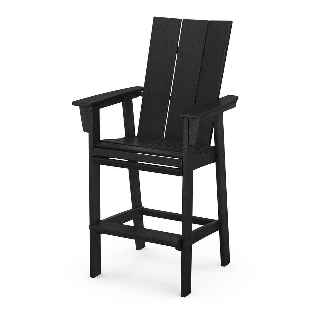 Modern Curveback Adirondack Bar Chair Black