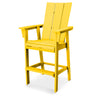 Modern Curveback Adirondack Bar Chair Lemon