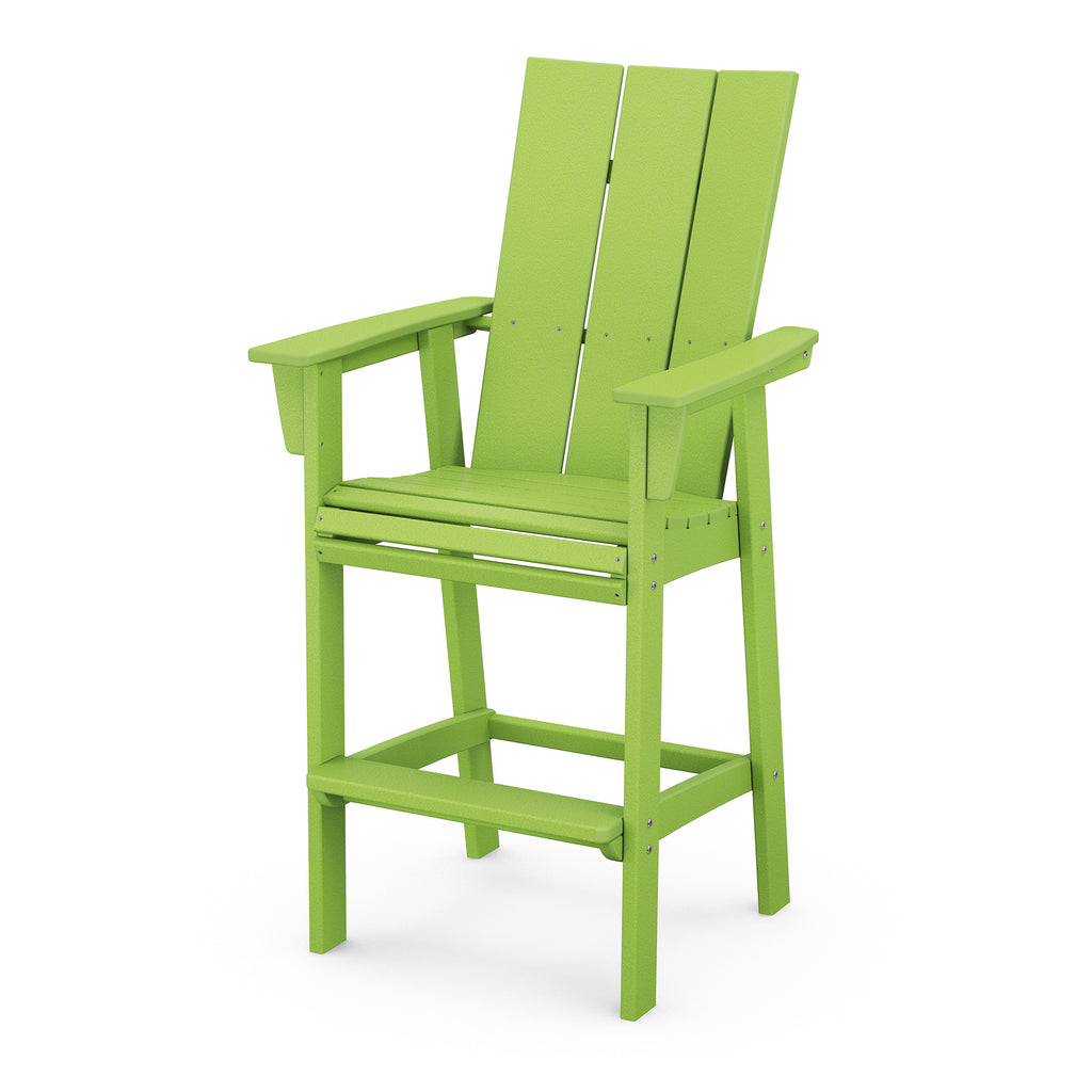 Modern Curveback Adirondack Bar Chair Lime