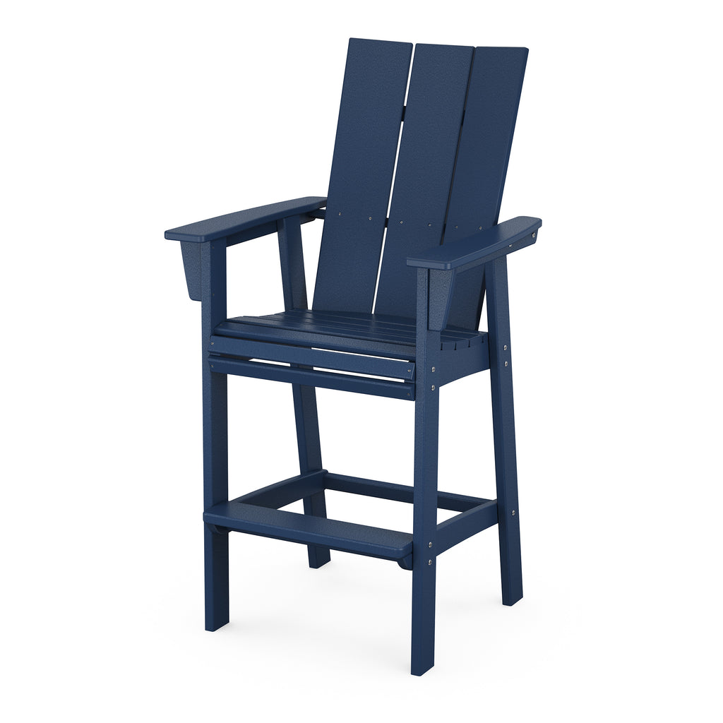 Modern Curveback Adirondack Bar Chair Navy