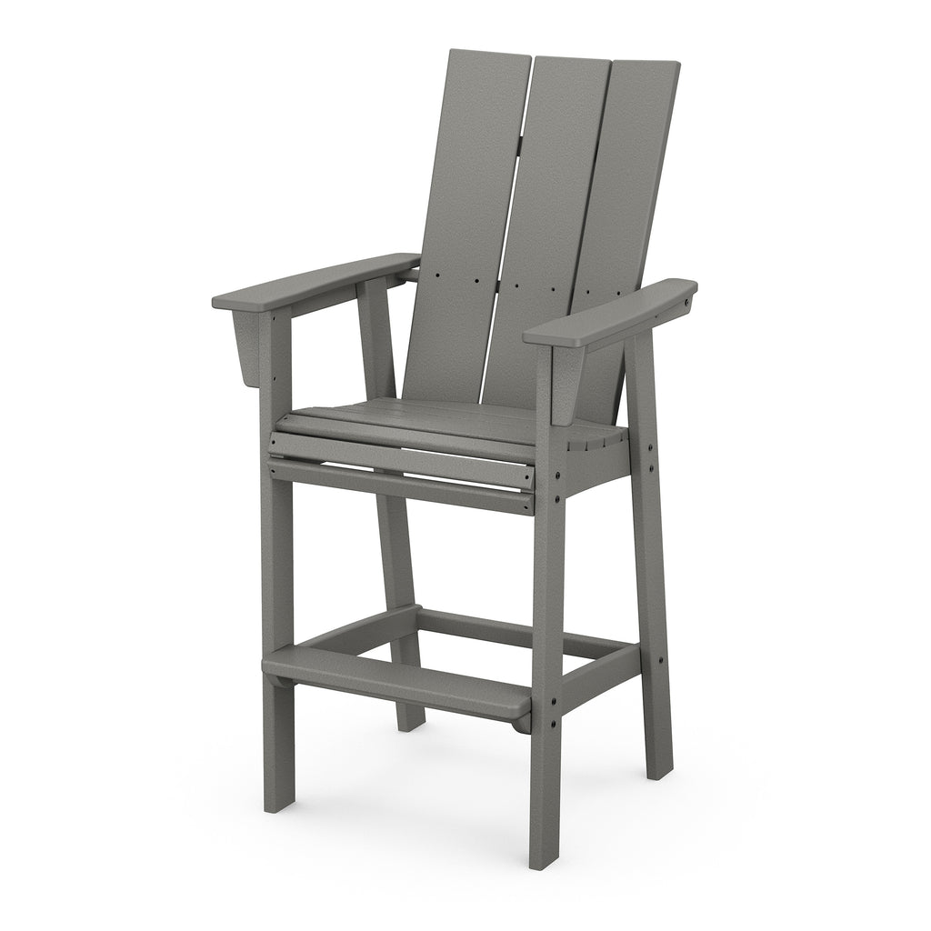 Modern Curveback Adirondack Bar Chair Slate Gray