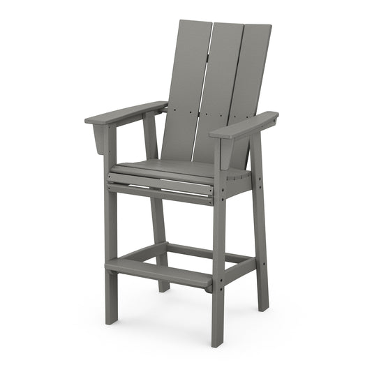 Modern Curveback Adirondack Bar Chair Slate Gray