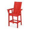 Modern Curveback Adirondack Bar Chair Sunset Red