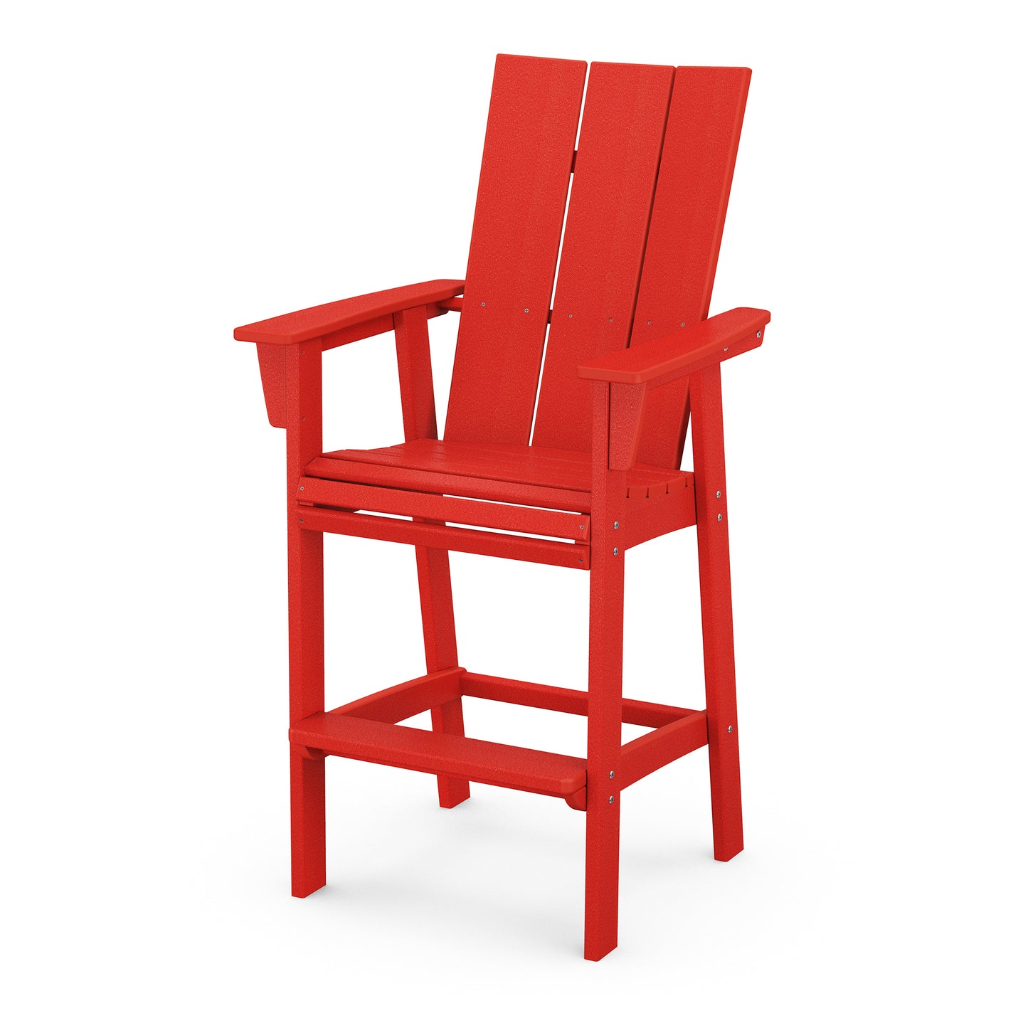 Modern Curveback Adirondack Bar Chair Sunset Red, image 11