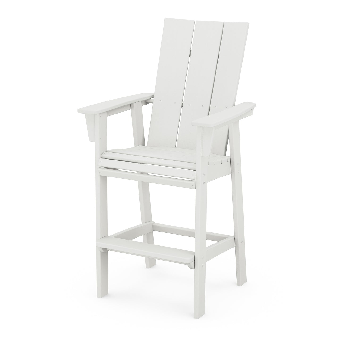 Modern Curveback Adirondack Bar Chair Vintage White, image 16