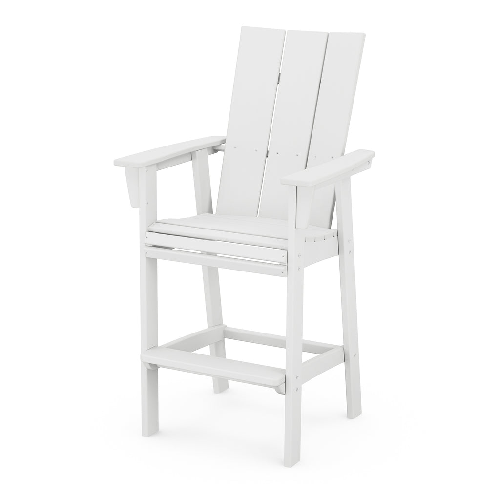 Modern Curveback Adirondack Bar Chair White