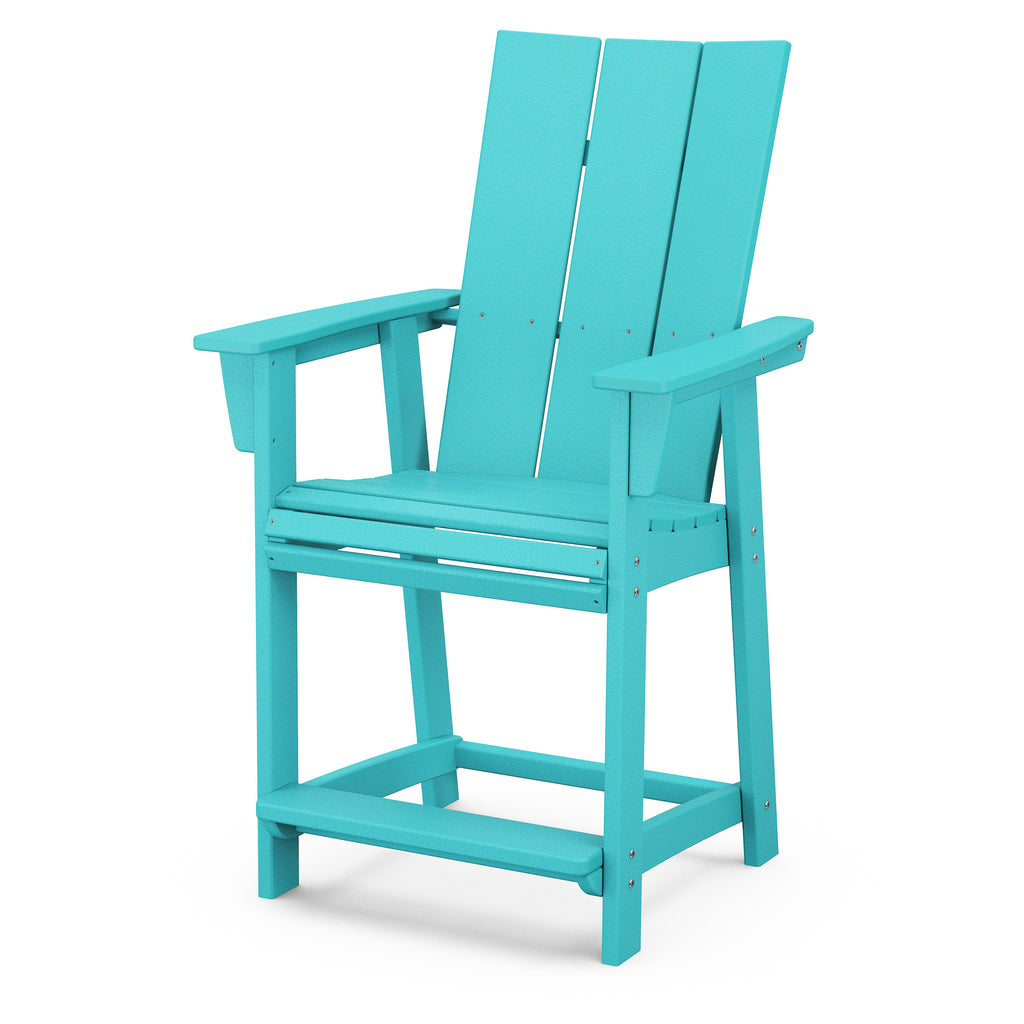 Modern Curveback Adirondack Counter Chair Aruba