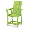 Modern Curveback Adirondack Counter Chair Lime