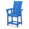 Modern Curveback Adirondack Counter Chair Pacific Blue