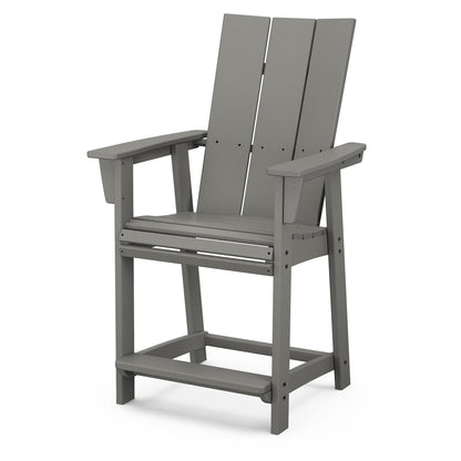 Modern Curveback Adirondack Counter Chair Slate Gray