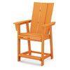 Modern Curveback Adirondack Counter Chair Tangerine