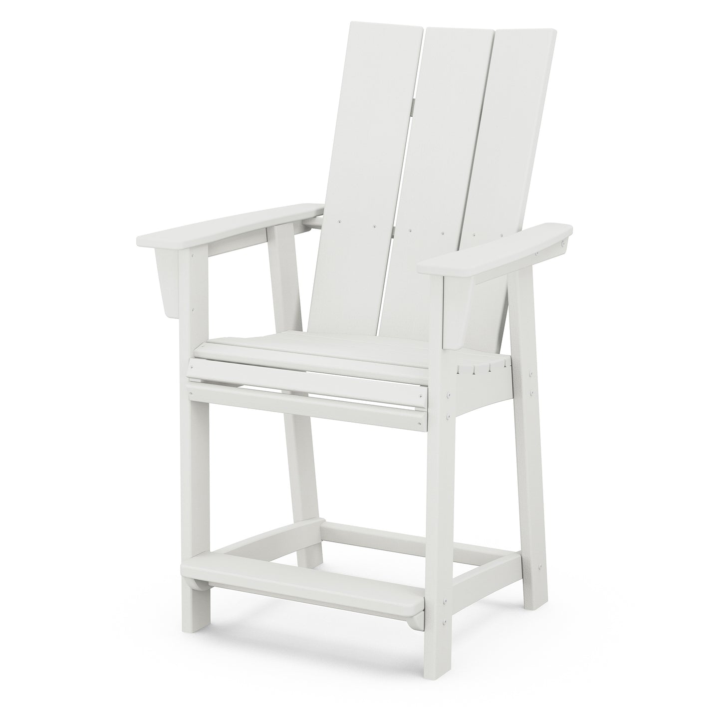 Modern Curveback Adirondack Counter Chair Vintage White, image 15