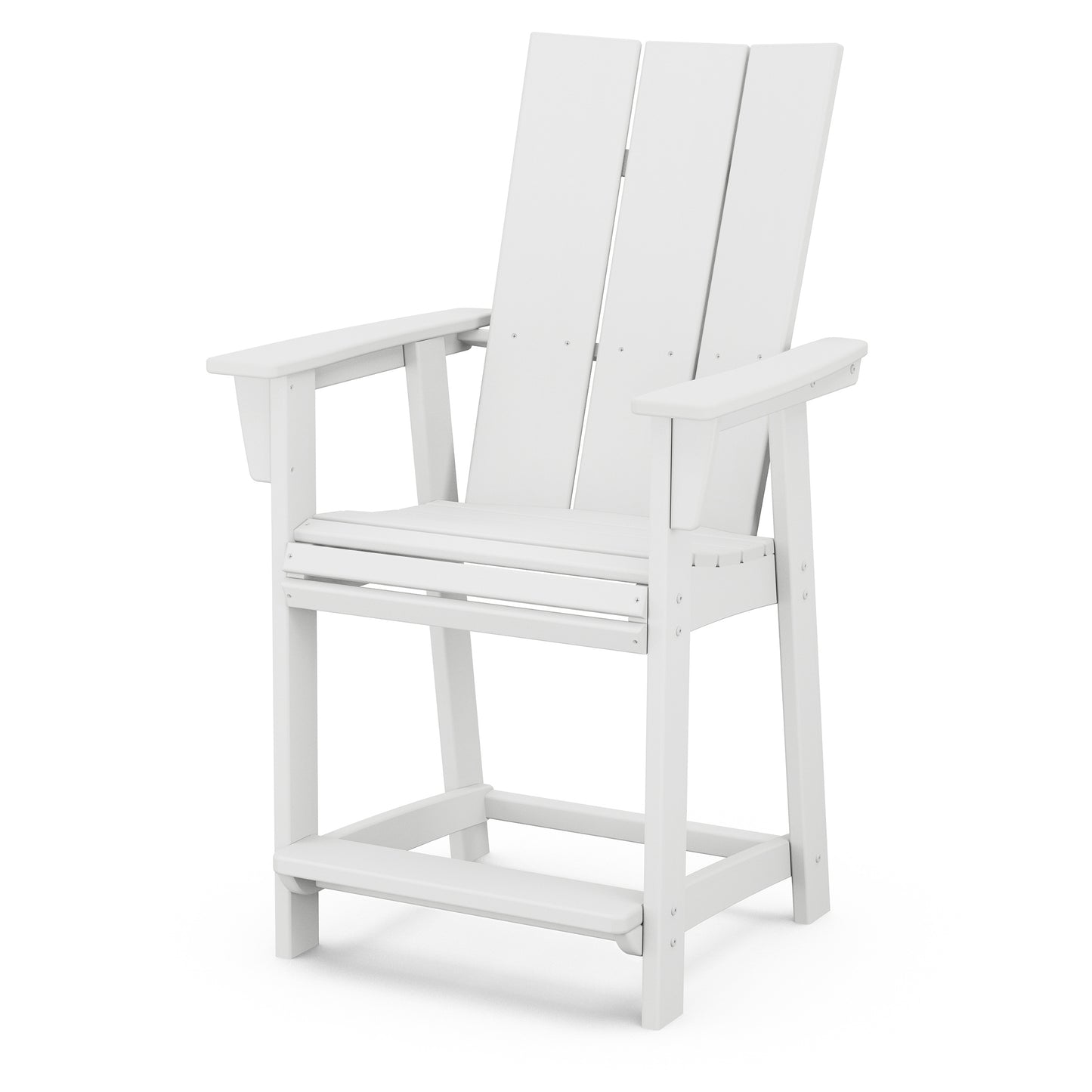 Modern Curveback Adirondack Counter Chair White, image 16