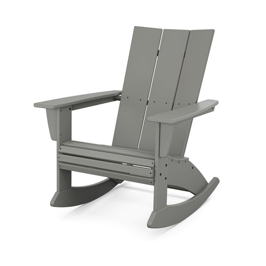 Modern Curveback Adirondack Rocking Chair Slate Gray