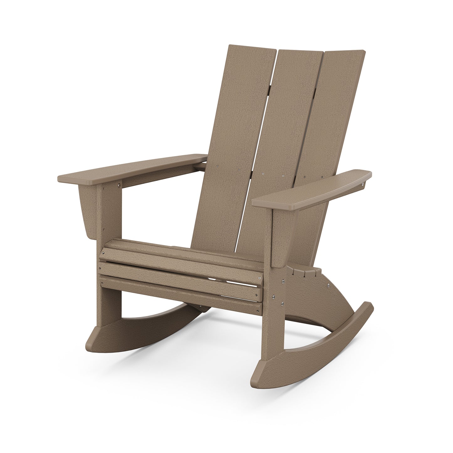 Modern Curveback Adirondack Rocking Chair Vintage Sahara, image 15