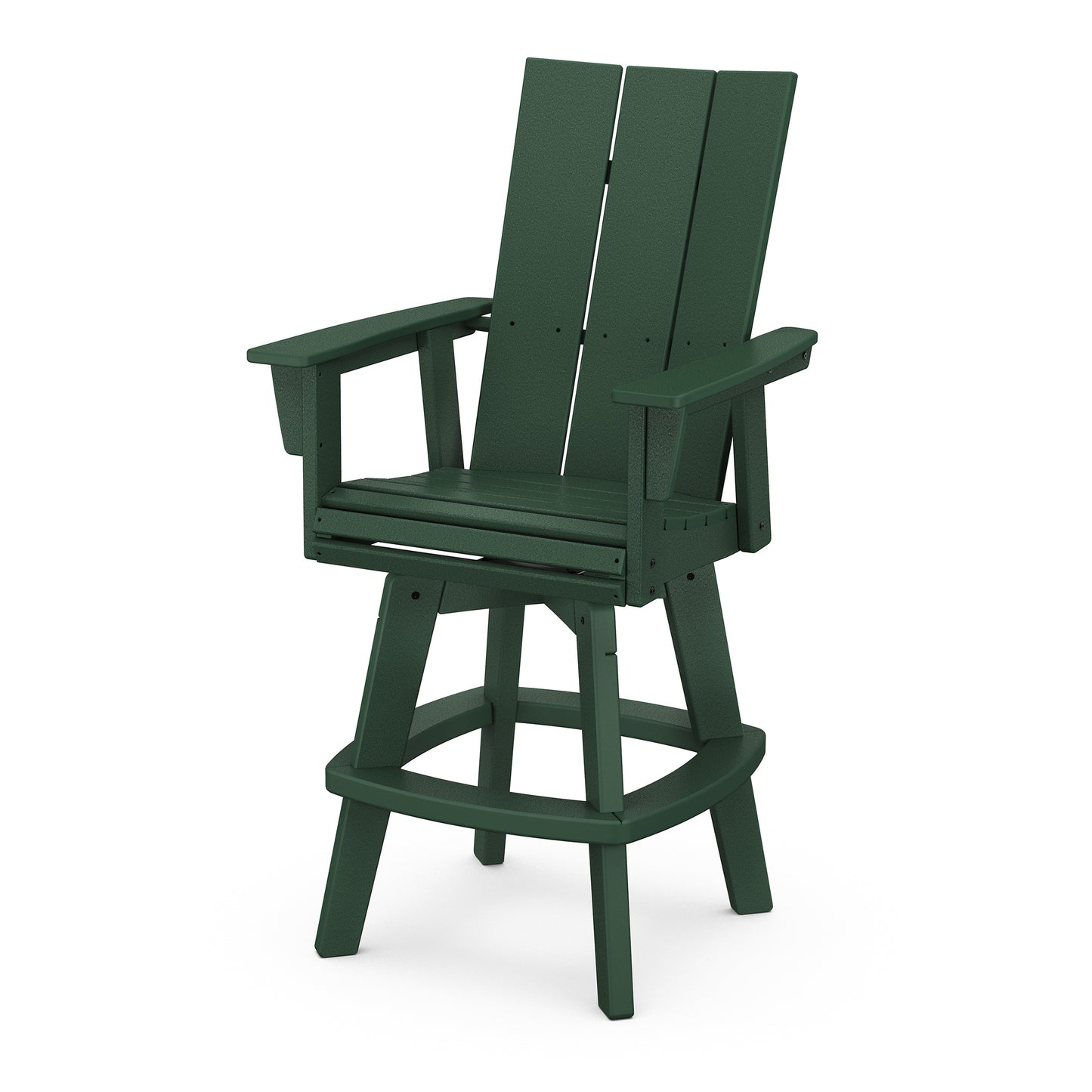 Modern Curveback Adirondack Swivel Bar Chair Green, image 4