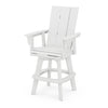 Modern Curveback Adirondack Swivel Bar Chair White