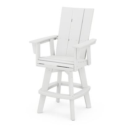 
                  Modern Curveback Adirondack Swivel Bar Chair White - Image 11
                