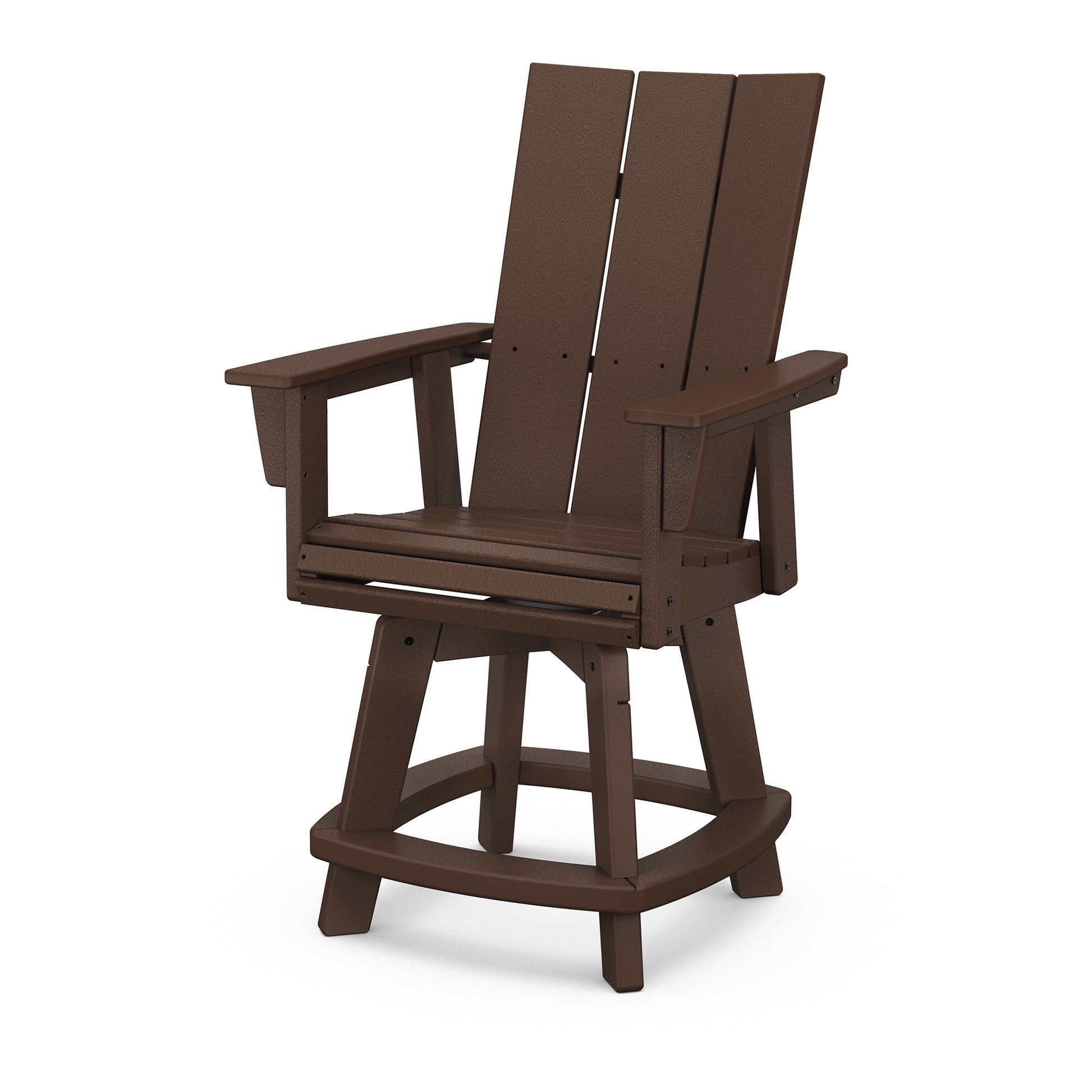 Modern Curveback Adirondack Swivel Counter Chair by Polywood