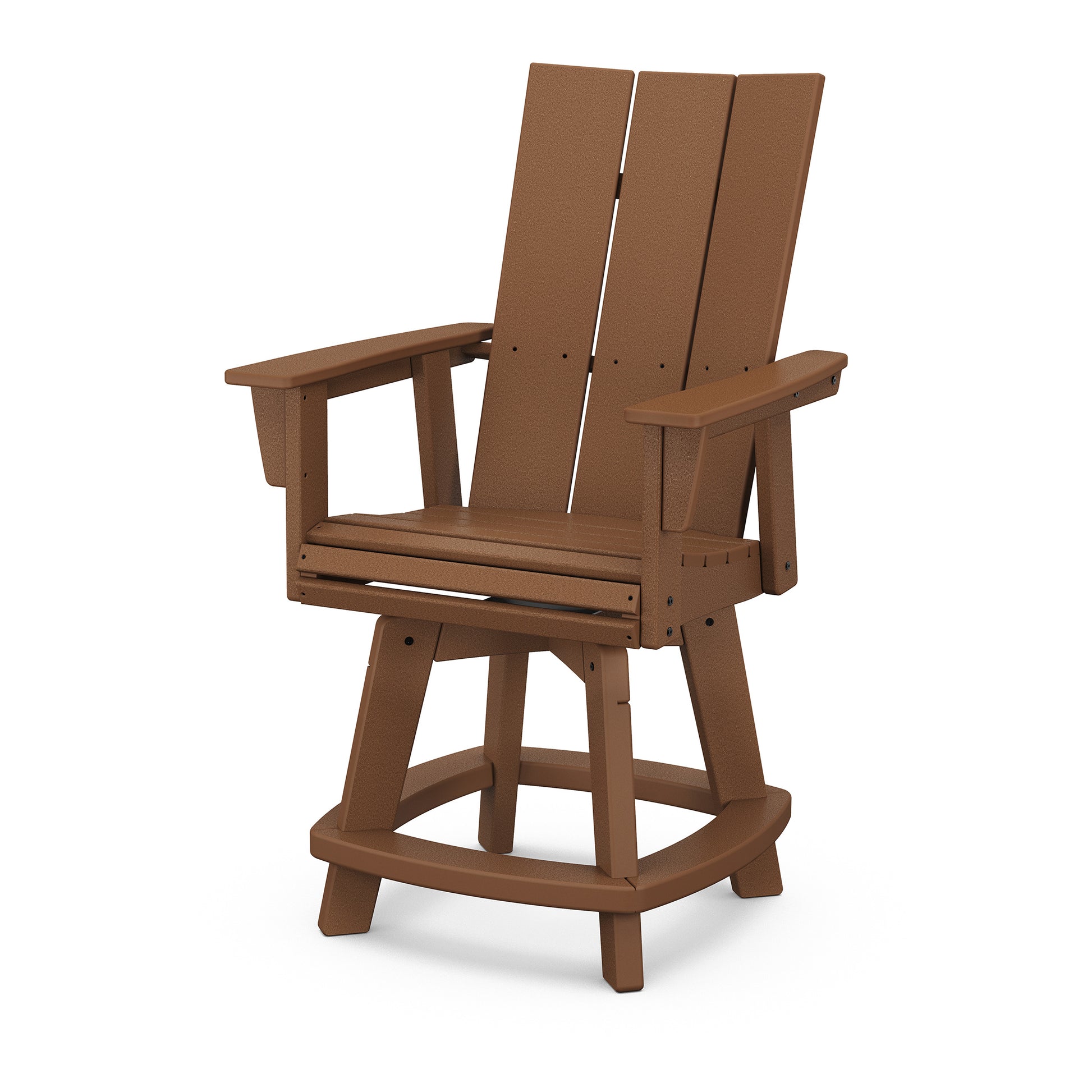 Modern Curveback Adirondack Swivel Counter Chair by Polywood