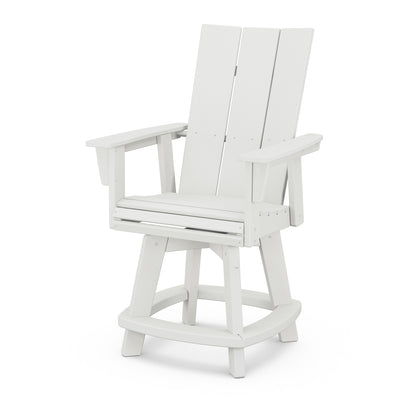 
                  Modern Curveback Adirondack Swivel Counter Chair Vintage White - Image 10
                