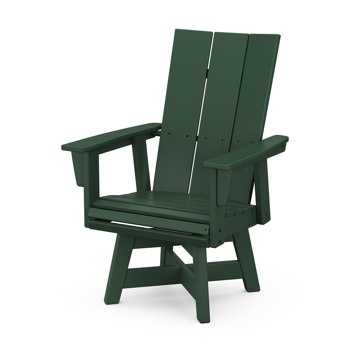 Modern Curveback Adirondack Swivel Dining Chair Green, image 4