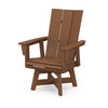 Modern Curveback Adirondack Swivel Dining Chair Teak