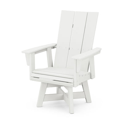 
                  Modern Curveback Adirondack Swivel Dining Chair Vintage White - Image 10
                