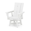 Modern Curveback Adirondack Swivel Dining Chair White