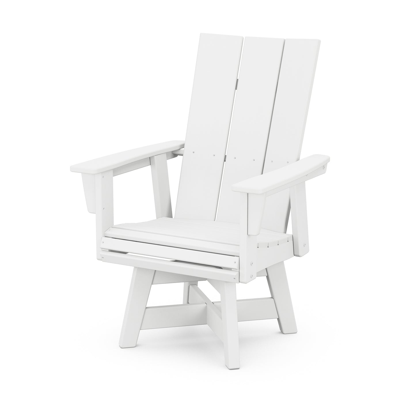 Modern Curveback Adirondack Swivel Dining Chair White, image 11