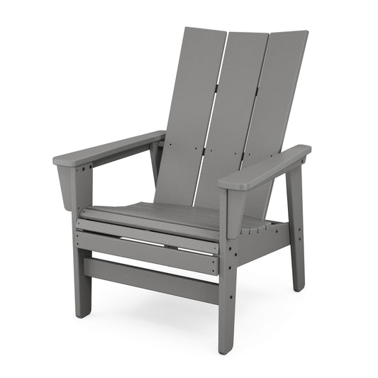 Modern Grand Upright Adirondack Chair Slate Gray