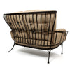 Monterra Loveseat Belgian Linen Sand Fabric Back