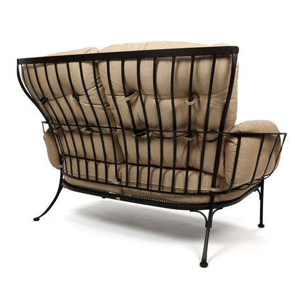 
                  Monterra Loveseat Belgian Linen Sand Fabric Back - Image 2
                
