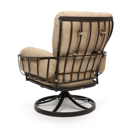 
                  Monterra Mini Swivel Rocker Club Chair Belgian Linen Sand Fabric Back - Image 2
                