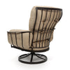 Monterra Swivel Rocker Club Chair Belgian Linen Sand Fabric Back