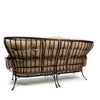 Monterra Three Seat Sofa Blegian Linen Sand Fabric Back