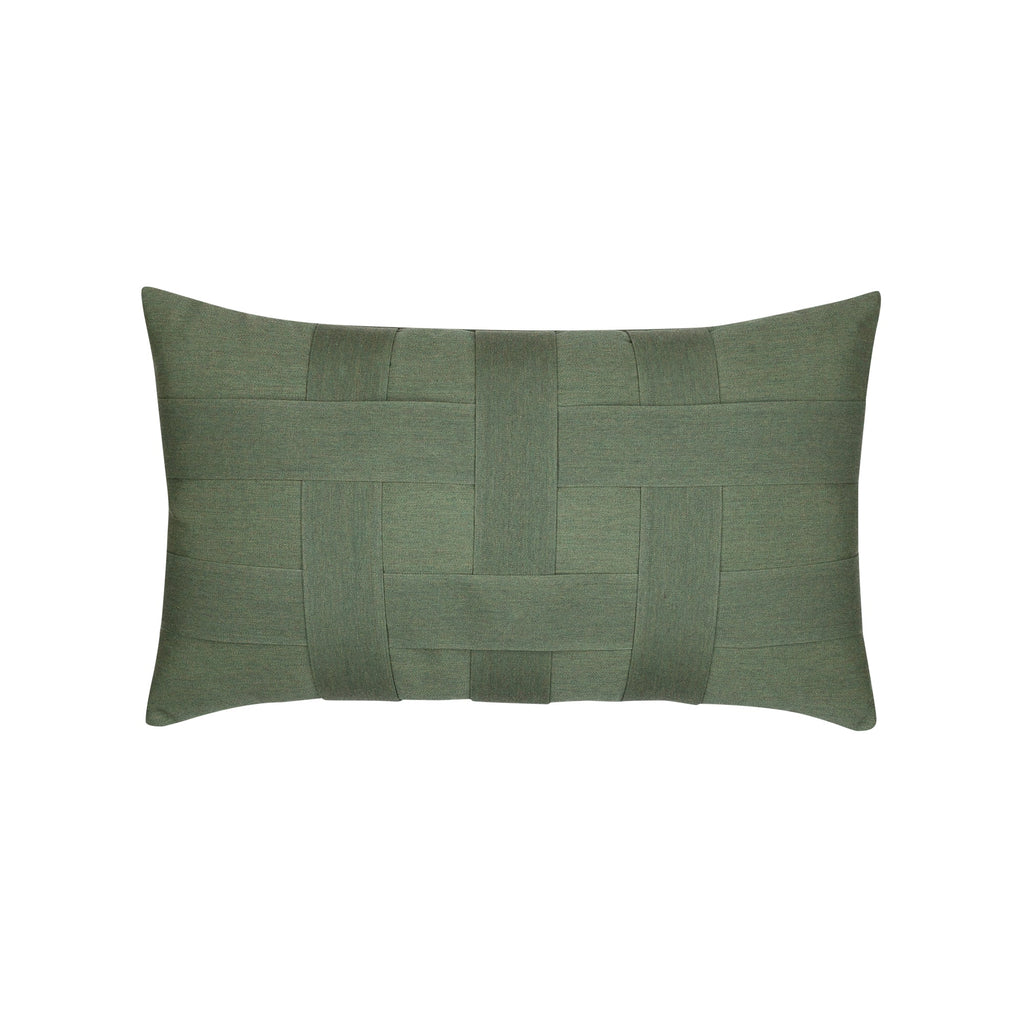 Elaine Smith Basketweave Fern Lumbar Pillow