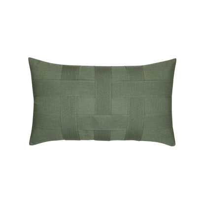
                  Elaine Smith Basketweave Fern Lumbar Pillow - Image 1
                