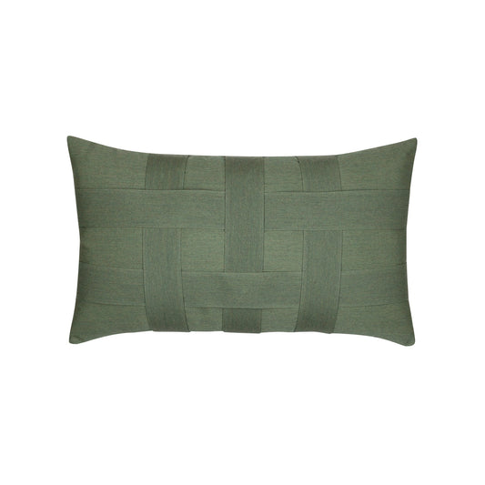 Elaine Smith Basketweave Fern Lumbar Pillow