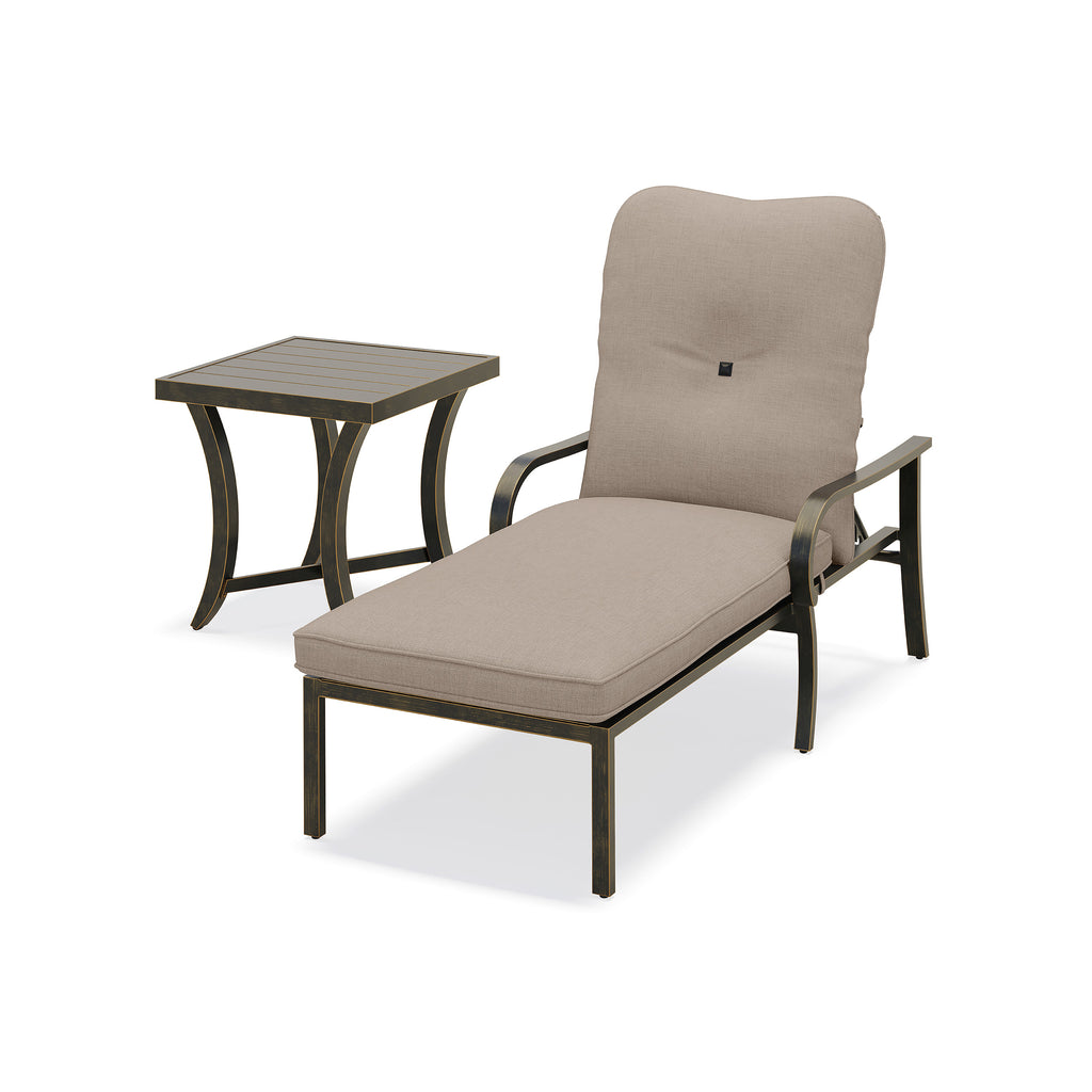 Napili 2 Piece Chaise Lounge Set with Bayside Taupe Cushions