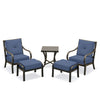 Napili 5 Piece Club Ottoman Set with Venus Cabana Cushions