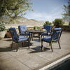 Napili 5 Piece Dining Set 4 Dining Chairs with Venus Cabana Cushions Environmental