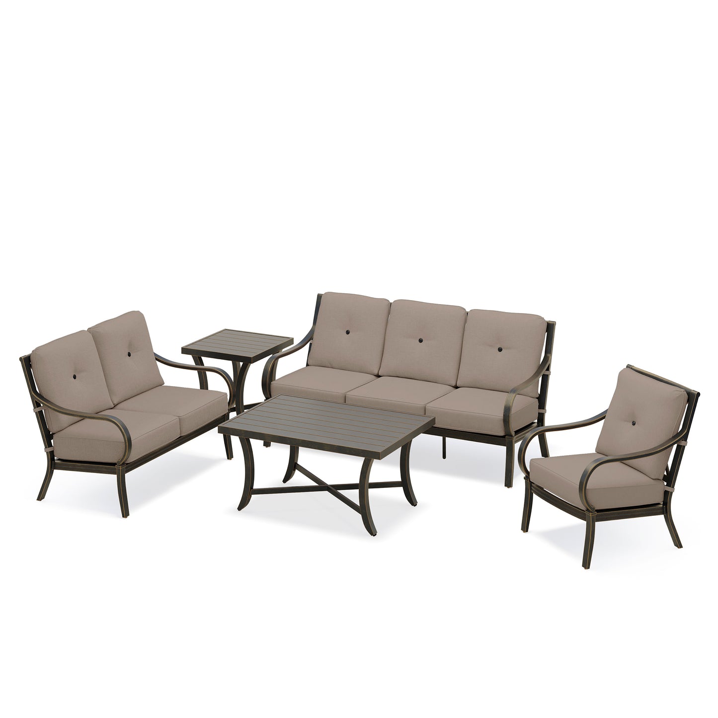 Napili 5 Piece Sofa Set with Bayside Taupe Cushions, image 1