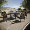 Napili 7 Piece Dining Set 6 Dining Chairs 60 Round Table with Bayside Taupe Cushions Environmental