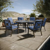 Napili 7 Piece Dining Set 6 Dining Chairs 60 Round Table with Venus Cabana Cushions Environmental