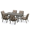 Napili 7 Piece Dining Set 6 Dining Chairs with Bayside Taupe Cushions