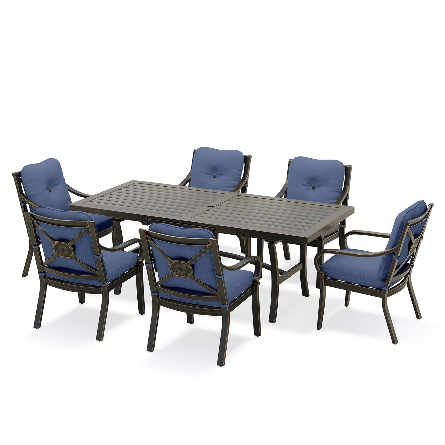 Napili 7 Piece Dining Set 6 Dining Chairs with Venus Cabana Cushions, image 2