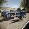 Napili 7 Piece Dining Set 6 Swivel Rockers 60 Round Table with Venus Cabana Cushions Environmental